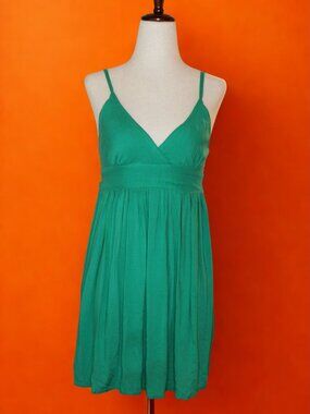 Twenty One Emerald Green Babydoll Tank Top Empire Waist Size Small